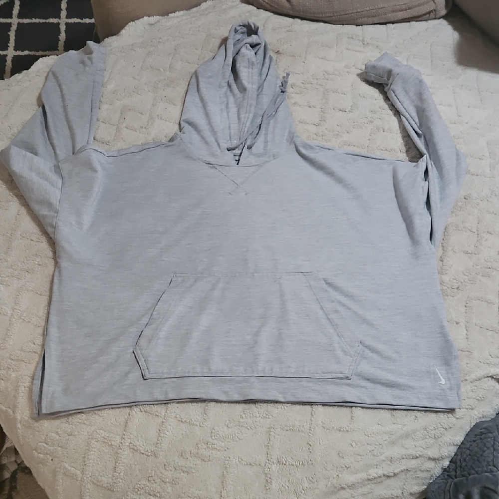 Bundle Sale Nike Light Gray Women's Cropped Hoodie Dri Fit Size Large